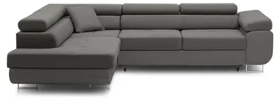 Produktbild von RIGATTO - Ecksofa mit Schlaffunktion, Bettkastem, Komfort und Still, grau
