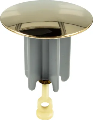 Produktbild von tecuro Exzenterstopfen Universal, hochglanzvergoldet, Ø 64 mm, Messing/Kunststoff, höhenverstellbare Ösenschraube, diebstahlsicher, passend für Ablaufgarnituren > Ø 36,5 mm Ablaufloch