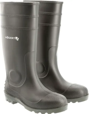 Produktbild von Högert Technik - RITTER Schutzstiefel Gummistiefl | Wasserdichter Sicherheitsstiefel und Arbeitsstiefel | Sicherheitsgummistiefel | EN ISO 20345 | S5 SRA schwarz 41