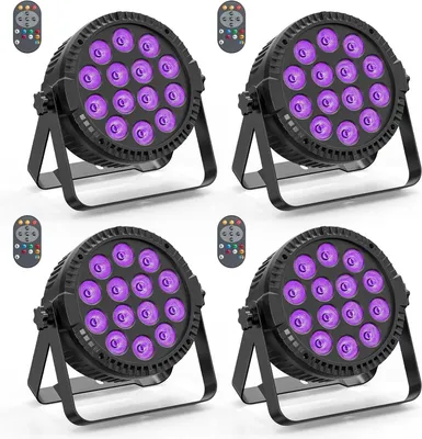 Produktbild von LED-Par-Scheinwerfer – Bühnenbeleuchtung – Effektbeleuchtung – DJ-Beleuchtung – Partybeleuchtung – 4 x 84W RGBW LED