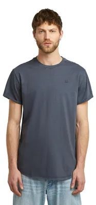 Image de G-star Lash T-shirt à manches courtes côtelé Bleu L Homme Bleu L