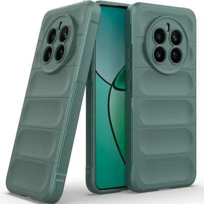 Image de Étui pour Realme 12+ Étui protecteur antichoc en silicone TPU souple Vert