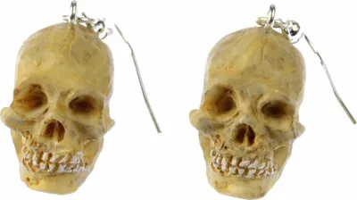 Produktbild von Totenkopf Totenschädel Ohrringe Miniblings Hänger Halloween Skull Schädel