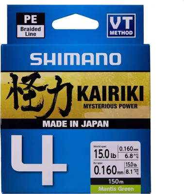Image de SHIMANO Kairouki 4, 300m, 0,13mm, 7.4kg / 16,32lbs, jaune, tresse 4 fuseaux, LDM64TE1013030H