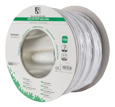 Zdjęcie produktu dla Deltaco TP-48SH, 100 m, Cat6, U/UTP (UTP), Biały