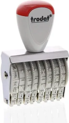 Produktbild von trodat Ziffernstempel 8-stellig Abdruckmaße: 4 x 32 mm