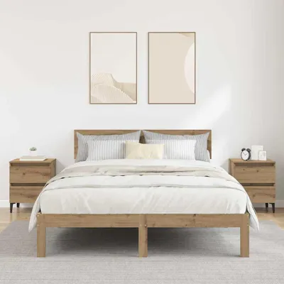 Obrázek produktu pro vidaXL Noční stolek, 2 kusy, Imitace "Řemeslná dubová", rozměry 40 x 35 x 50 cm, materiál: dřevotříska