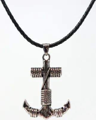 Produktbild von Lederkette Edelstahl 316 ANKERKNOTEN 50 cm Lederkette