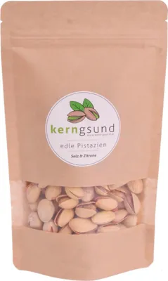 Produktbild von Pistazien geröstet mild gesalzen mit Zitrone 150g von kerngsund