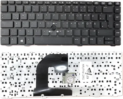 Zdjęcie produktu dla NIEMIECKI - Klawiatura z TrackPointem bez ramki kompatybilna z HP ProBook 6470b, 6475b