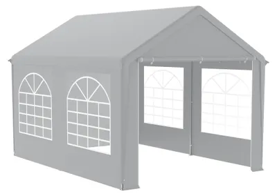 Immagine prodotto di QEENTOE Gazebo da esterno 3x4 metri con finestre, impermeabile, grigio – Tenda da giardino e per feste, ideale per campeggio, eventi e riunioni
