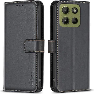 Produktbild von Motorola Moto G15 / G17 (Power) Hülle - BINFEN Klapphülle - Schwarz