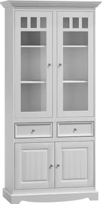 Produktbild von Landhaus Schrank Vitrine Kommoden XL Regal Loft Vitrine Kommodenschrank Möbel