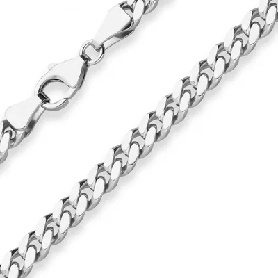 Produktbild von 5,3mm Armband Panzerkette oval diamantiert Armschmuck aus 925 Silber 21cm