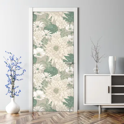 Produktbild von Dekorative Türtapete selbstklebend Klebefolie Türposter Frühlingsgeiste grün 85 x 200 cm