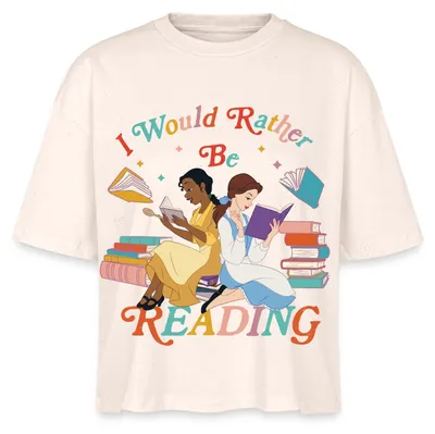 Produktbild von Prinzessin Tiana & Belle Rather Be Reading Boxy Shirt Damen, S, Natur
