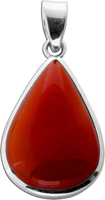 Produktbild von Carneol Anhänger Silber 925 orange roter Edelstein 25ct