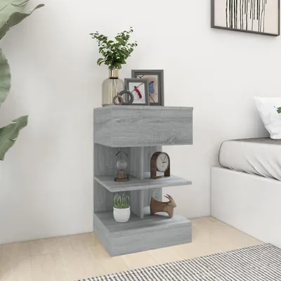 Immagine prodotto di vidaXL Comodino Grigio Sonoma 40x35x65 cm Materiale a base di legno