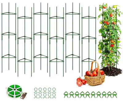 Immagine prodotto di Elzusha - Set di 6 supporti per pomodori con accessori di fissaggio