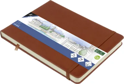 Image de carnet de croquis kangaro 80 feuilles DIN A5 paysage cognac