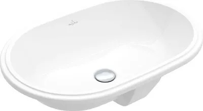 Produktbild von Villeroy & Boch Architectura Onderbouwwastafel Ovaal zonder kraangat 63x43x17,5 cm Alpin Wit