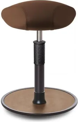 Produktbild von Sitz- Stehhocker Free Regular Triangel Boxmark Leder Braun schwarz /Natur.