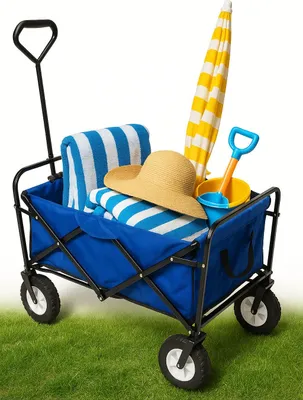 Produktbild von Ekspand | Strandwagen Wt03 - Blau - 145 L - Zusammenklappbar - 10 Kg