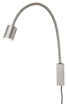 Produktbild von LED-Wandleuchte - Silbergrau - Metall - 6 x 52 cm - mit Flexarm