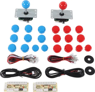 Obrázek produktu pro DIY herní set pro 2 hráče, USB deska, enkodér, sada tlačítek joysticku pro setkání s přáteli