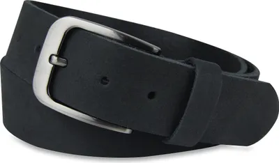 Produktbild von Fomax Ledergürtel Stilvoller Herren Veloursledergürtel, 3,8 cm breit mit edler dunkelsilberner Schließe, Schwarz, Größe 85