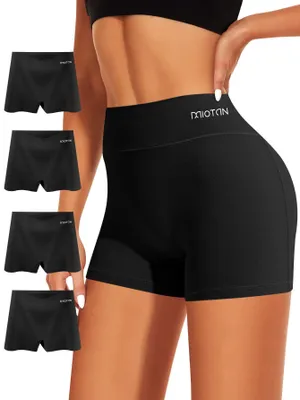 Image de Lot de 4 boxers pour femmes - Taille haute et respirants