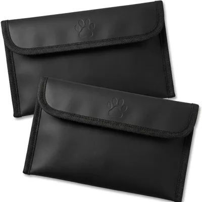 Produktbild von 2 feuerfeste Dokumententaschen (20 x 12 cm), wasserdicht für Bargeld und Reisepass, kleine Sicherheitstasche für Wertsachen, hitzebeständige Aufbewahrungstasche für Zuhause und Reisen