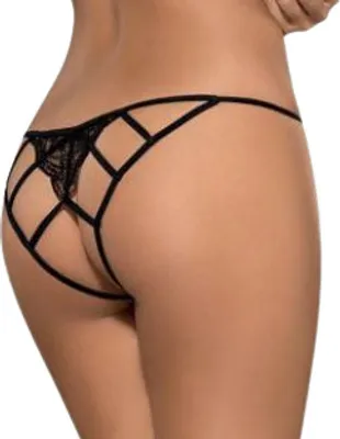 Immagine prodotto di OBSESSIVE Miamor Panty Crotchless Open Bottom Nero S/M
