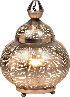 Obrázek produktu pro Orientální dekorativní stolní lampa noční lampa Jamala stříbrná