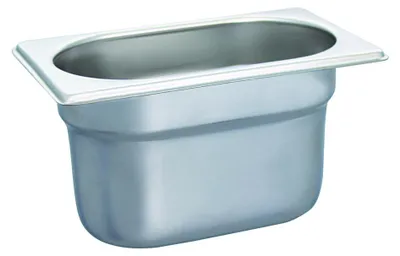 Obrázek produktu pro Nádoba GN 1/9, nerezová ocel - 176 x 108 x 100 mm - objem 0,9 litru