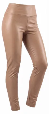 Produktbild von Lederleggings Damen angeraute Kunstleder 34-44 Schlupf Leggings Lederoptik