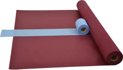 Produktbild von Sensalux Kombi-Set 1 Tischdeckenrolle 1m x 25m bordeaux + Tischläufer 15cm hellblau