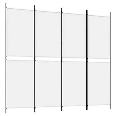 Zdjęcie produktu dla vidaXL 4-częściowy parawan biały 200x180 cm tkanina