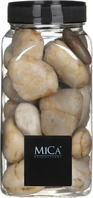 Produktbild von Mica Decorations Dekorative Steine beige groß 650 ml 1 kg