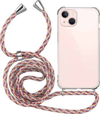 Produktbild von Handykette für Apple iPhone 14 - Handyhülle mit Schnur Cover in Pink