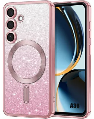 Image de Coque pour Samsung Galaxy A36 5G, avec Cercle Magnétique Protection Caméra - Rose Pailleté