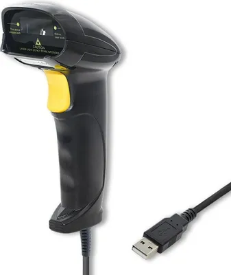 Produktbild von Qoltec 50876 Laserscanner 1D | USB | Schwarz