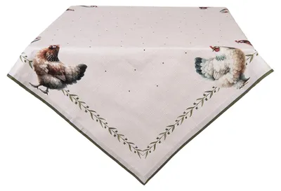 Productafbeelding van Clayre & Eef tafelkleed, 100x100 cm, beige, katoen