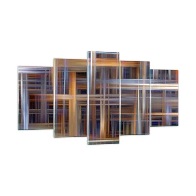 Produktbild von Bilder auf glas - Abstraktion modern - 160x85cm - Glasbilder - Wandbilder - Kunstdruck - zum Aufhängen bereit - Wanddekoration aus Glas - Glas Bilder - Wandbild auf Glas - 5 Teile - GEA160x85-3430
