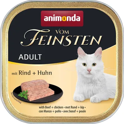 Produktbild von ANIMONDA Vom Feinsten Adult Beef with chicken - nassfutter für Katzen - 100g