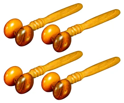Produktbild von 4 Stück Holz Massageroller für Ganzkörpermassage