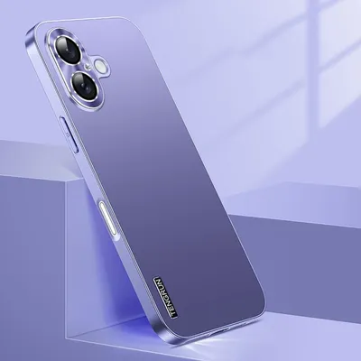 Image de Pour Apple iPhone 16 Design métallique mat fin Housse de téléphone portable Etui Violet