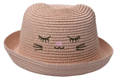Produktbild von Clayre & Eef Kinderhut Rosa Papierstroh Katze