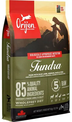 Zdjęcie produktu dla Orijen Tundra, Dorosły, Koza, Dzik, Kaczka, 6 kg