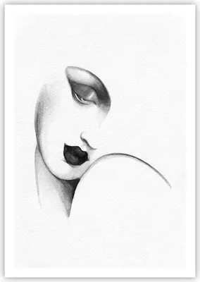 Produktbild von Poster - Poster ohne Rahmen - Porträt Frau Skizze - 70x100 cm - Wand Bild - Wanddeko - Wandbilder - Kunstposter - Wandposter - Bilder - Kunstdruck - Wanddekoration - Wandbild - P2XPA70x100-4475